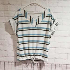 Promesa Striped waffle top size medium
